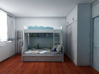 儿童房样板间衣柜设计3d效果图片