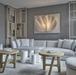 2023复式套房客厅白色沙发设计效果图