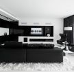 黑白简约风格客厅沙发装饰设计图片