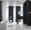 黑白简约卫生间浴缸设计图片