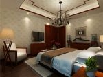 悦府中式95平三居室卧室装修设计案例