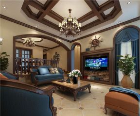 美式风格客厅设计效果图 美式风格客厅电视背景墙