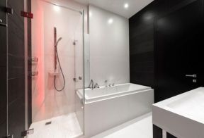 简欧浴室装修效果图 2020卫生间浴室效果图 