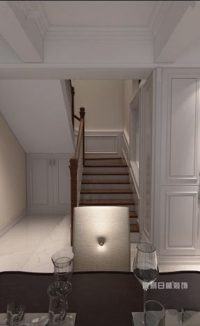 武汉天地一期新美式风格270平米楼梯装修效果图