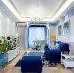 2023客厅地中海风格蓝色沙发装修效果图