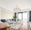 保利香槟国际120㎡三居室现代风格装修客厅效果图
