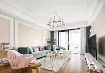 保利香槟国际120㎡三居室现代风格装修效果图