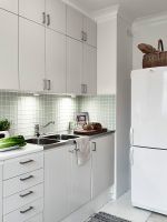 8北欧风格厨房白色橱柜装修图片