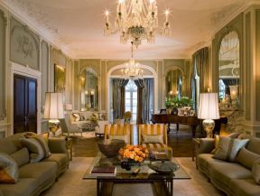 美式古典风格室内家装设计 美式古典客厅装修效果图 2020美式古典客厅装修效果图