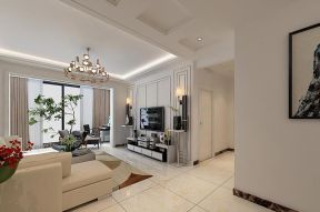 2020现代家庭客厅装修设计图 客厅地面瓷砖效果图 客厅地面铺装 