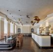 欧式风格特色咖啡店吊顶装修造型图片