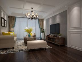 美式风格客厅设计效果图 简约美式风格客厅