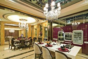 时代庐山新式古典285平别墅餐厅装修案例