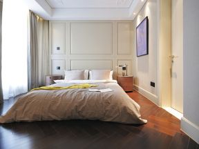 2020卧室护墙板效果图 卧室木地板装修效果图