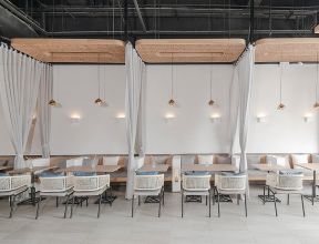 咖啡厅隔断装饰设计图片 2020特色咖啡厅隔断装修