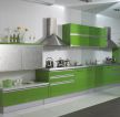 敞开式大厨房果绿色橱柜装修效果图片