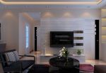 现代风格客厅黑白色电视墙装修效果图