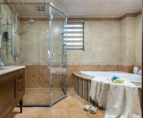2020卫生间淋浴房装修图大全 2020美式卫生间家装图片