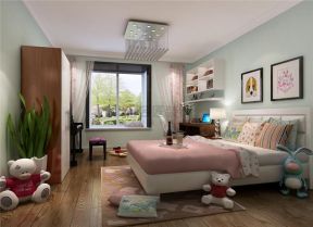 香博堡国际新中式106平三居室卧室装修案例