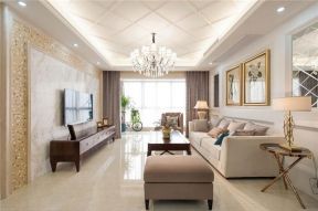慧谷阳光现代简约86平三居室客厅装修案例