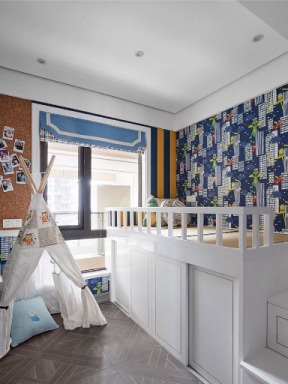 典范新城97平米现代简约儿童房装修案例