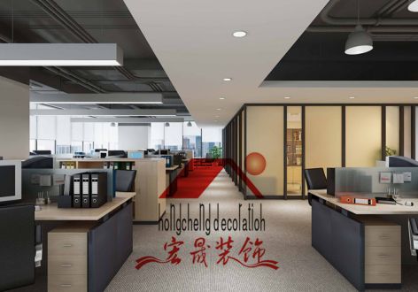 红峰大厦办公室600平米装修案例