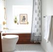 超小浴室淋浴帘隔断设计装修效果图