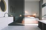 二室一厅卧室玻璃隔断墙设计图片