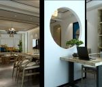 140平新中式风格四居餐厅书房隔断装修