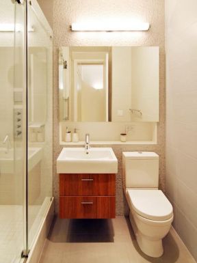 超小浴室镜子简单装饰装修效果图