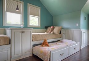 儿童卧室布置伸缩隐形床装修效果图