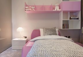 2023儿童卧室粉色装潢布置效果图