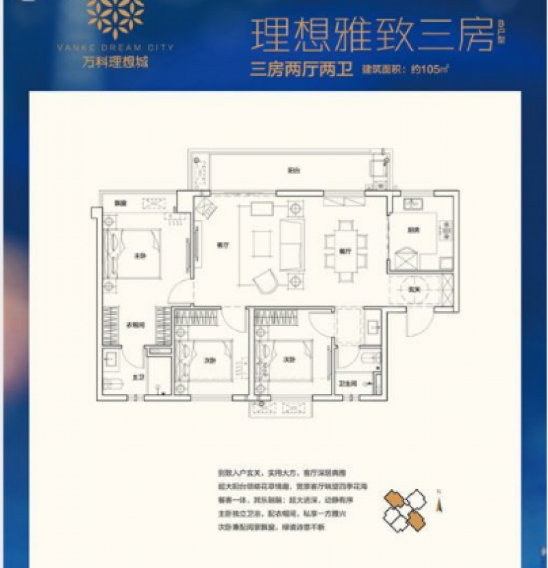 贵阳 万科理想城 a户型图片大全-我的小区-贵阳装信通