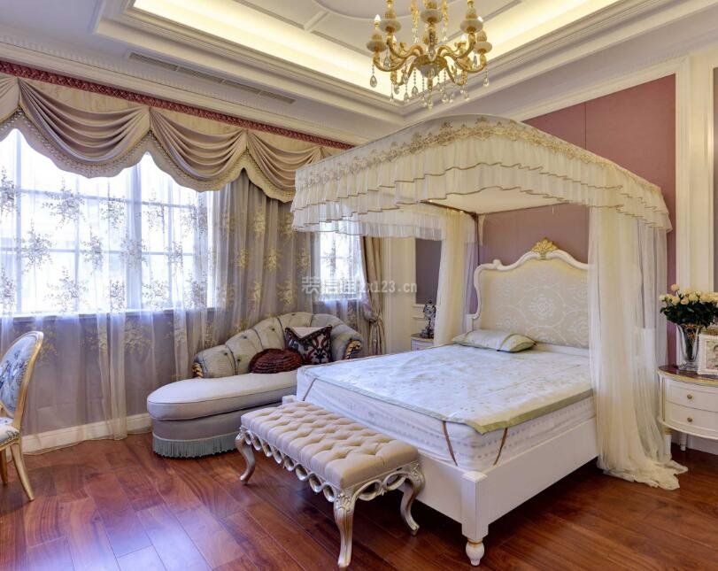 欧式古典风格卧室宫廷蚊帐图片