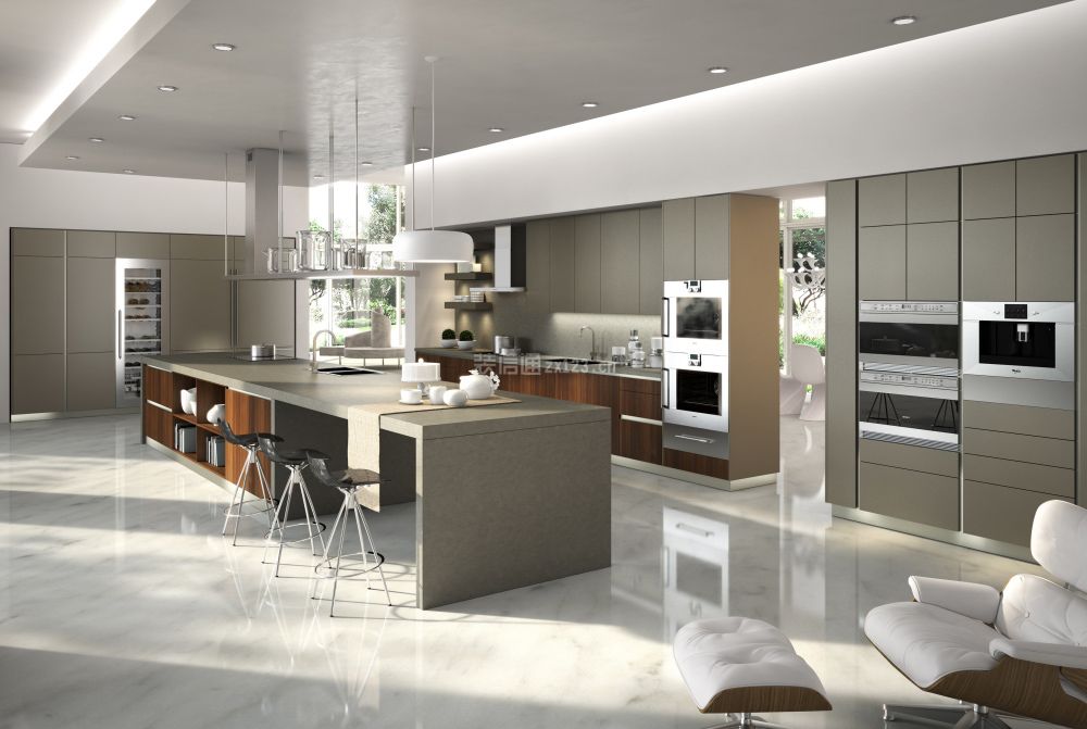 2022家庭大厨房板式橱柜台面设计效果图