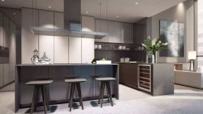 2020厨房简单设置小吧台装修图 厨房简单设计