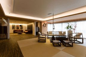 160平新中式风格四居客厅装修效果