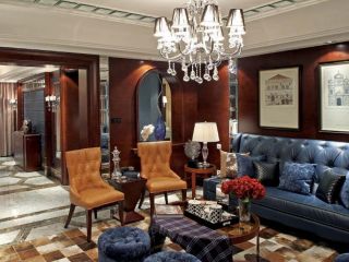 古典欧式风格客厅真皮沙发图片大全