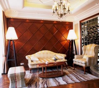 古典欧式风格客厅沙发落地灯图片