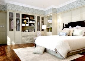 简约欧式风格卧室 卧室衣柜的设计 组合衣柜设计图片