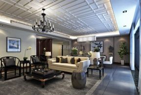 新中式风格三居装修效果图 2020开放式客厅装修效果图