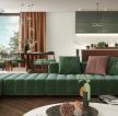 公寓式住宅绿色沙发装修设计图片大全