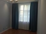 2023家庭室内蓝色布艺窗帘搭配图片