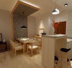 罗福宫92平米三居室日式风格装修餐厅效果图