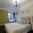 105平米卧室绿色墙面装修设计图
