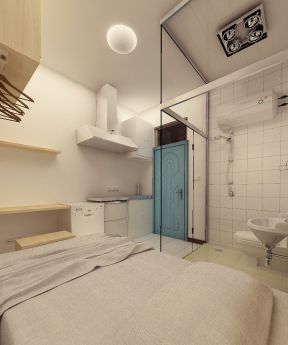 北欧风格迷你公寓卧室背景墙装修效果图  2058