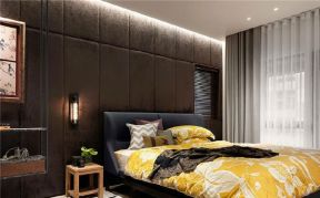 2023时尚家庭卧室床头软包墙设计图片