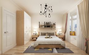 现代北欧70平二居卧室装修效果图