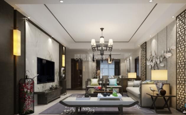 2020新中式客厅装修设计 新中式客厅沙发效果图 