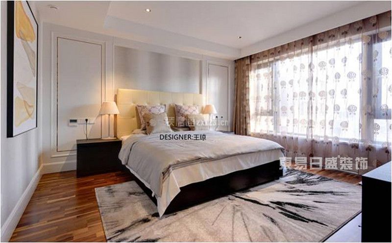 康桥融府200㎡平层现代台式卧室设计效果图